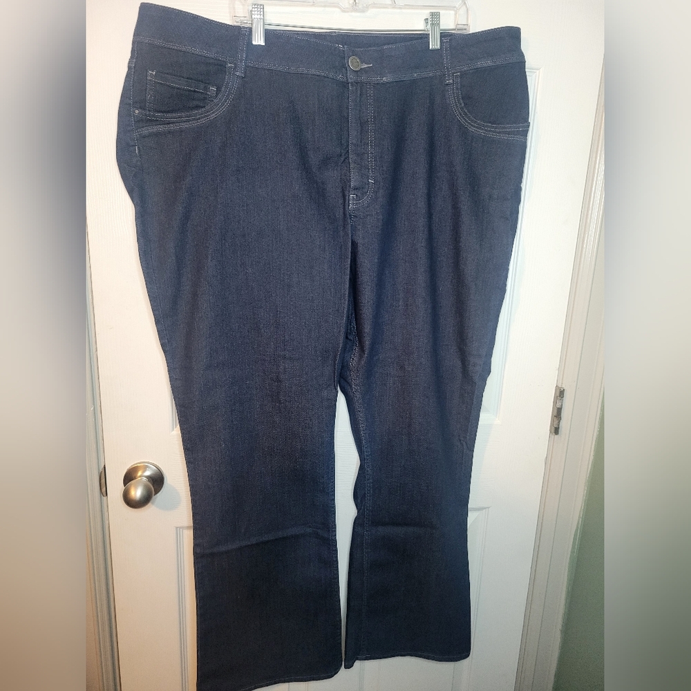 Riders By Lee Jeans Womans Plus Size 26 W Medium Dark Wash Bootcut Pockets